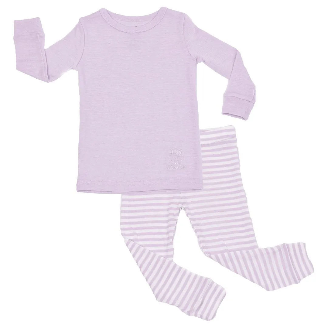 Pajamas, Long-sleeve, Merino Wool, Lilac