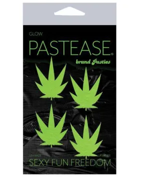 Pastease Petites Leaf - Glow In The Dark Green O-s Pack Of 2 Pair