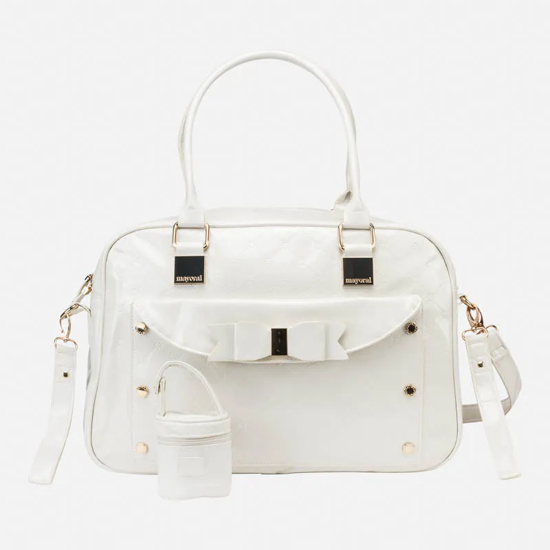 Patent Leather Cream Changing Bag