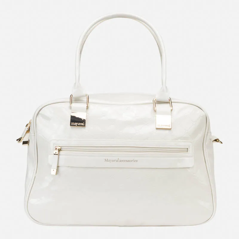 Patent Leather Cream Changing Bag