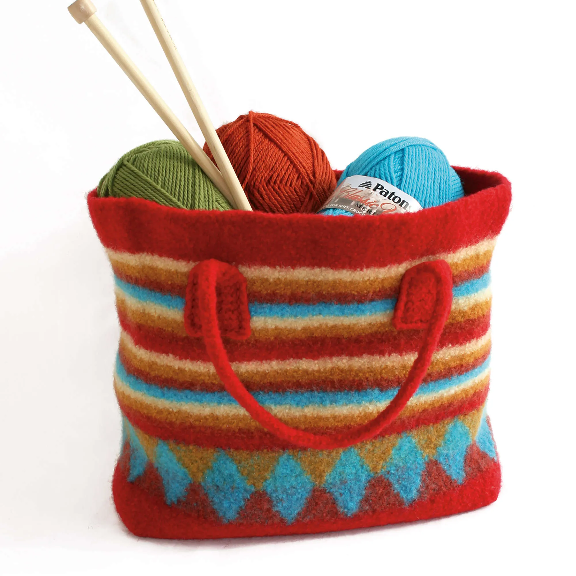 Patons Knit Felted Shopping Bag