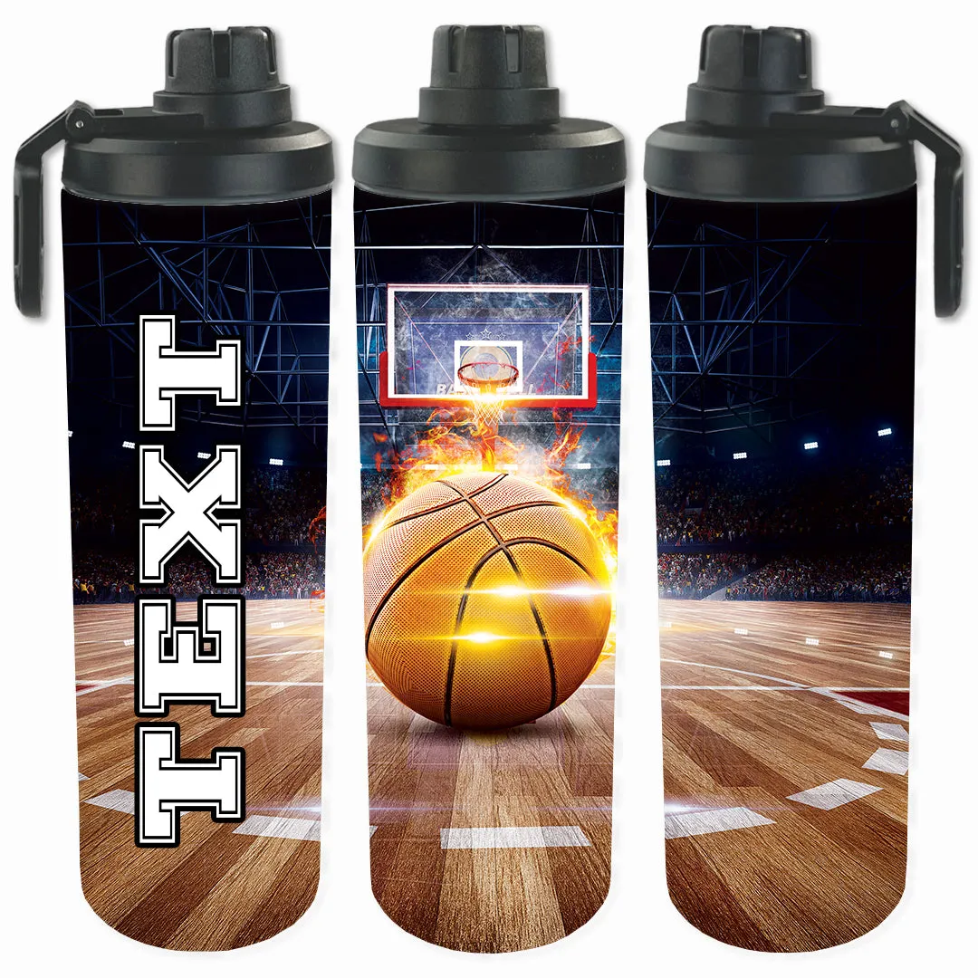 Personalized Backpacks, Lunch Bags, Duffel Bags, or Water Bottles with Full-Color - Basketball Court