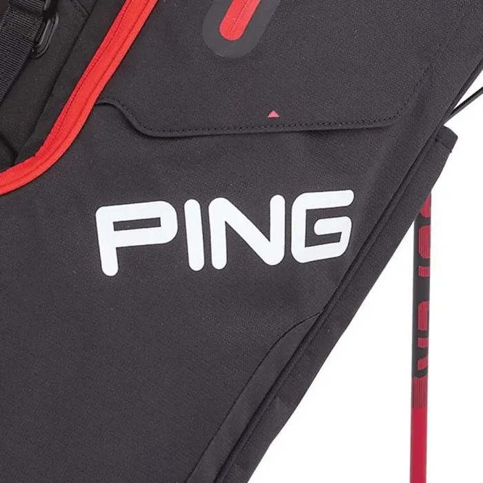 Ping Hoofer Stand Bag - Black/Scarlet