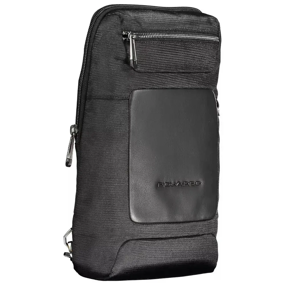 Piquadro Black RPET Men Shoulder Bag