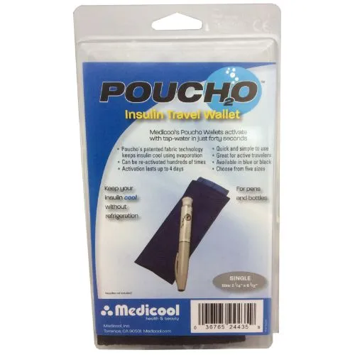 Poucho Diabetic Wallet Single Pen Blue Bag 1 PC