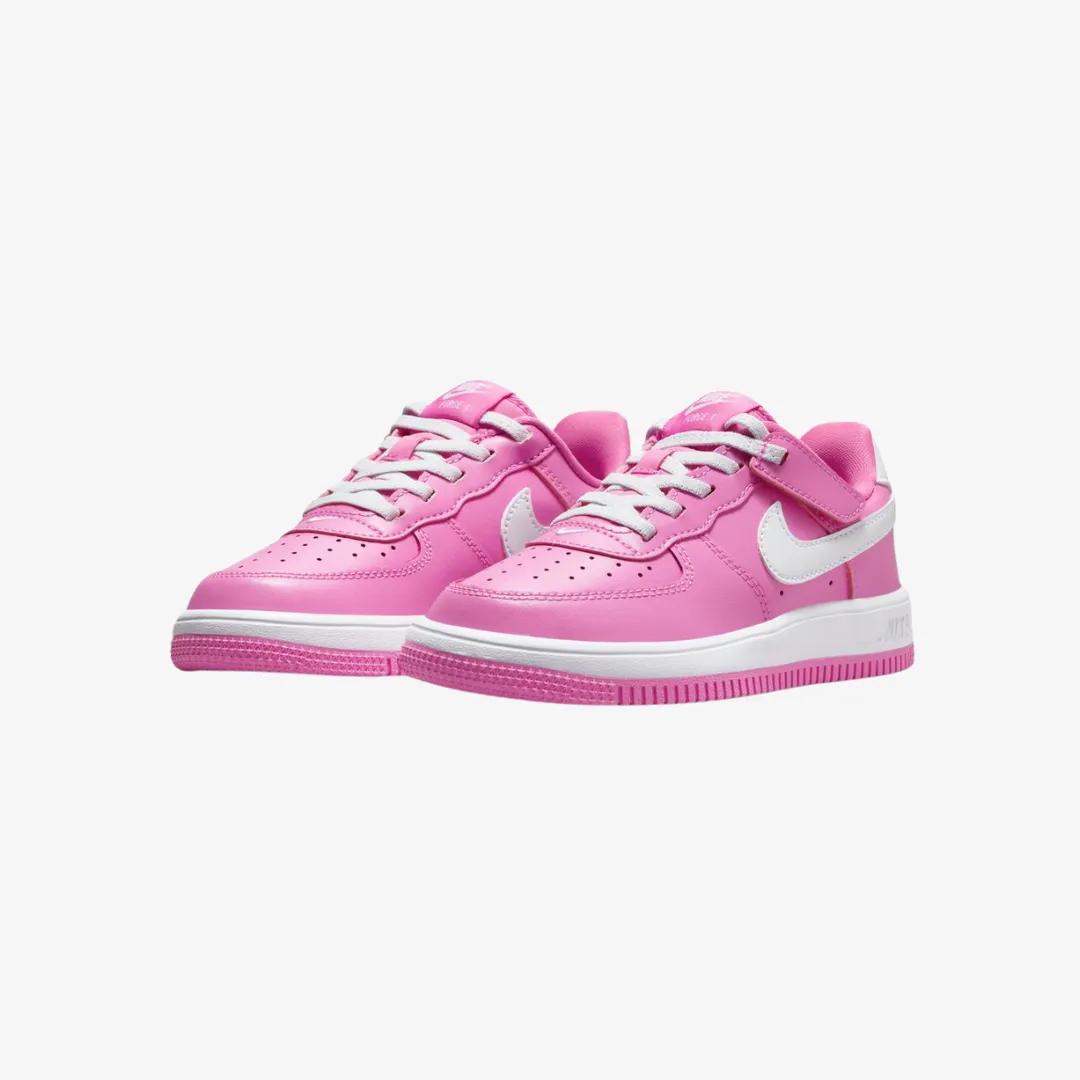 preschool nike force 1 low easyon (pink/white)