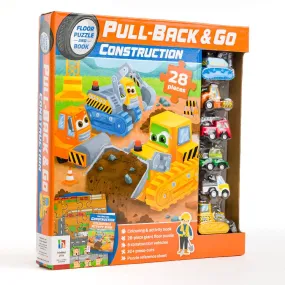 Pull-Back-And-Go Jigsaw: Construction Vehicles (2023 Ed)