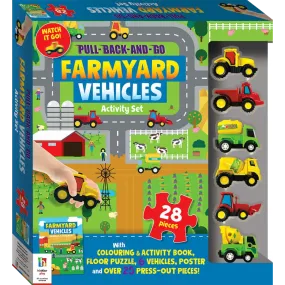 Pull-Back-And-Go Jigsaw: Farmyard Vehicles