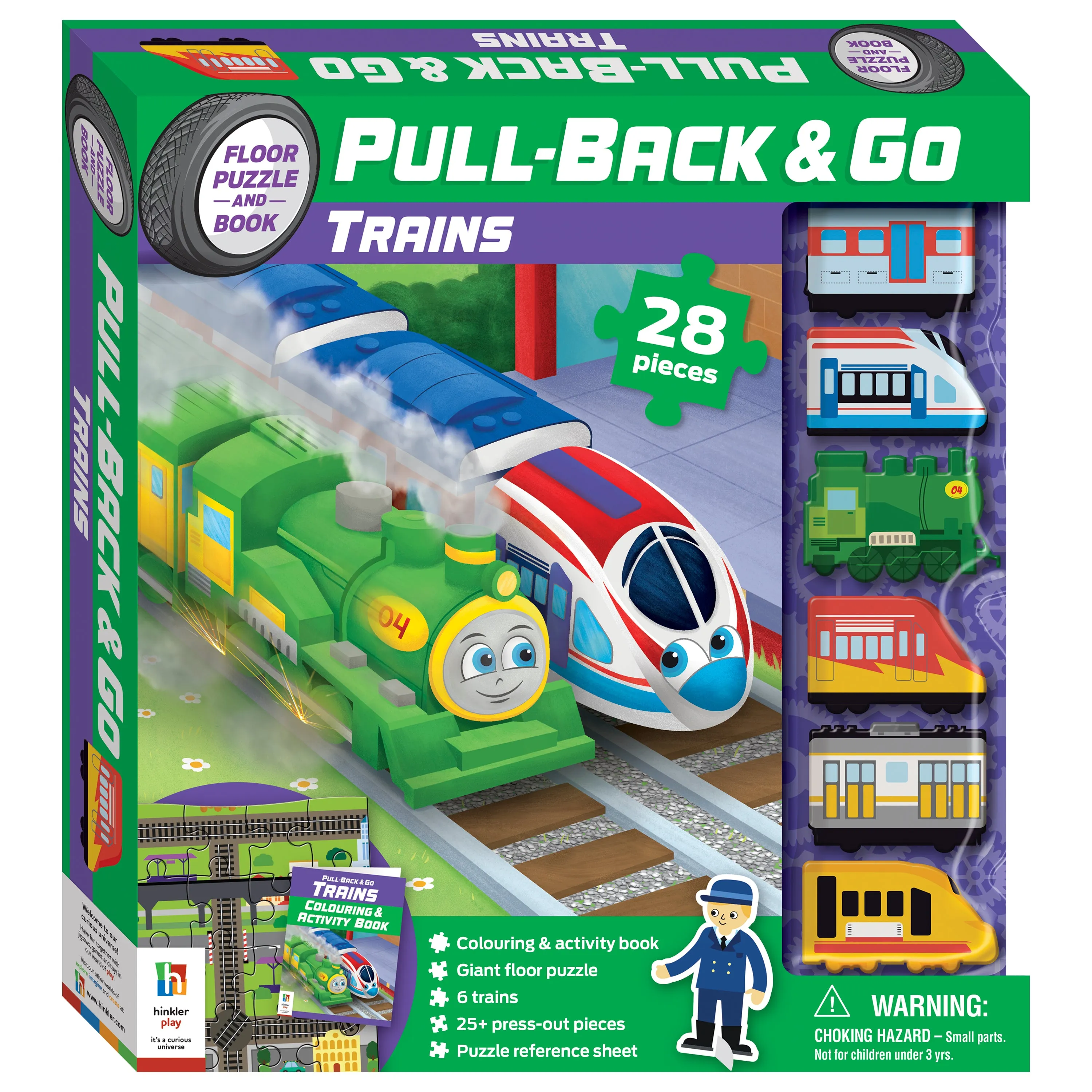 Pull-Back-And-Go Jigsaw: Trains