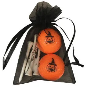 Pumpkin 2 Golf Balls & 4 Tees Pack