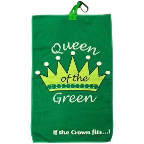 Queen Of The Green Waffle Golf Towel