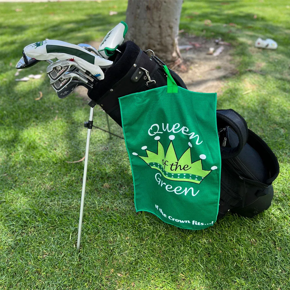 Queen Of The Green Waffle Golf Towel