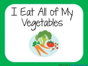 "I Eat All of My Vegetables" Early Reader