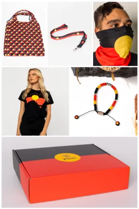 "Raise the Flag" Aboriginal Flag (Australia) Black Women's T-Shirt Boxed Bundle