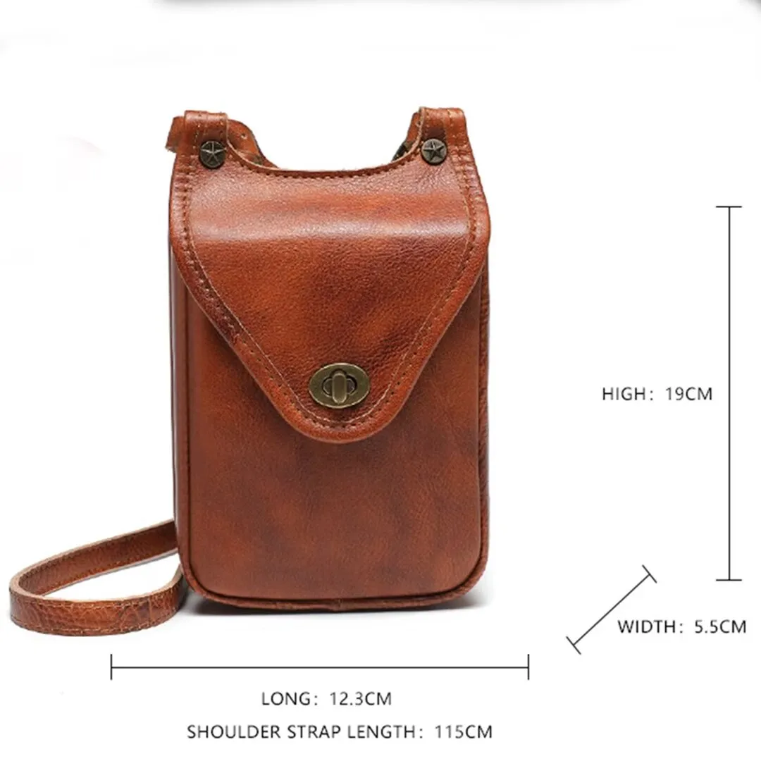 Refined Genuine Leather Bucket Bag