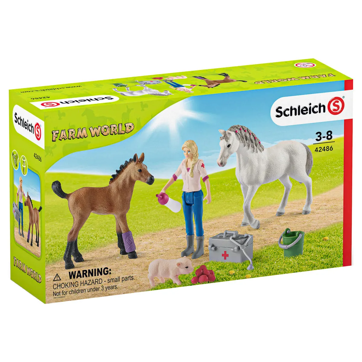 Schleich Farm World Vet Visiting Mare and Foal Playset