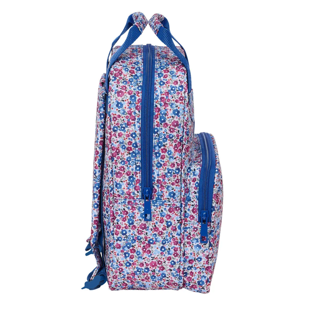 School Bag Nait Nait Flores coimbra azul Blue 20 x 28 x 8 cm