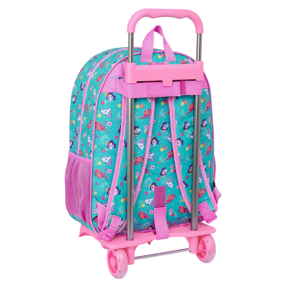 School Rucksack with Wheels My Little Pony Magic Pink Turquoise 33 x 42 x 14 cm