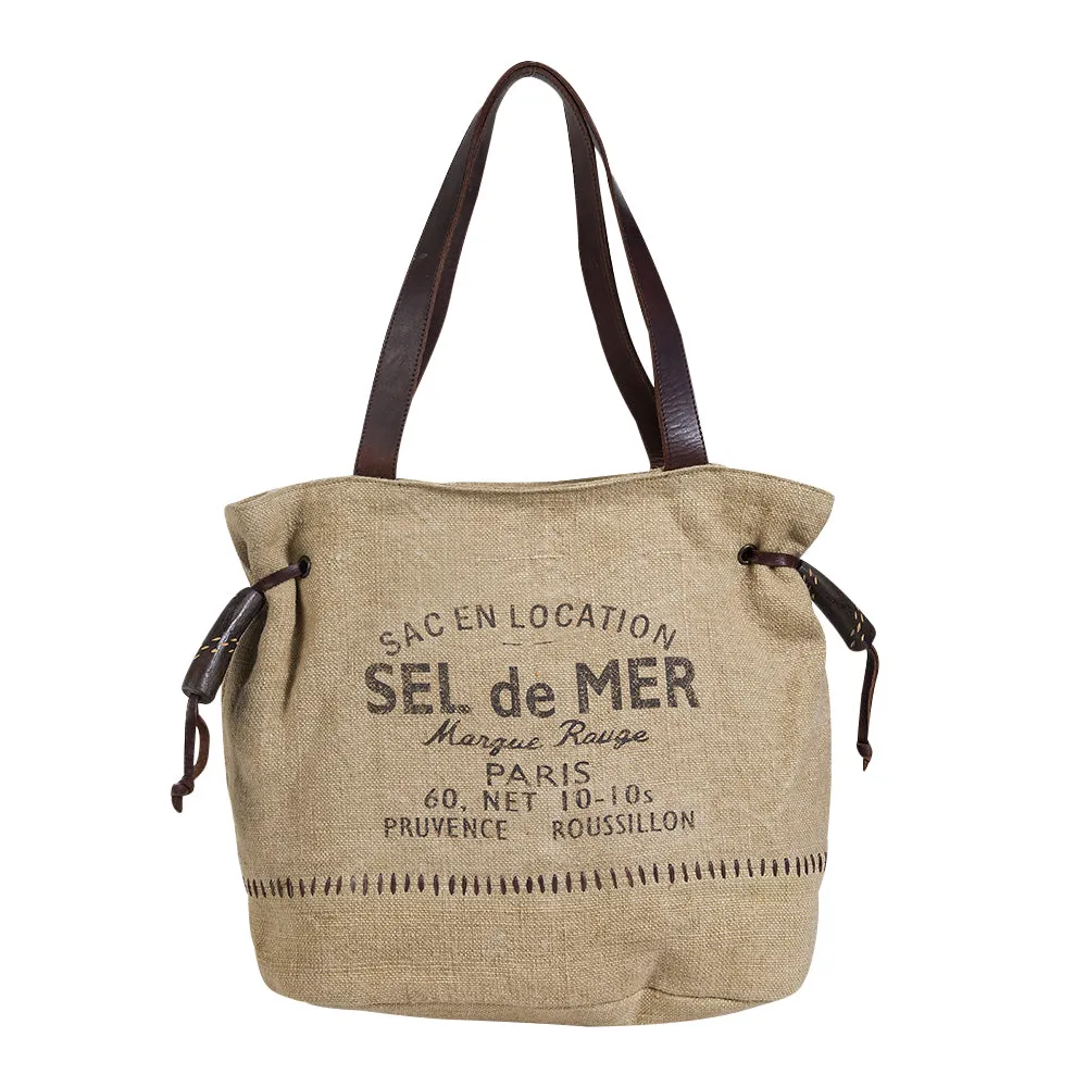 Sel de Mer Gathered Strap Tote Bag