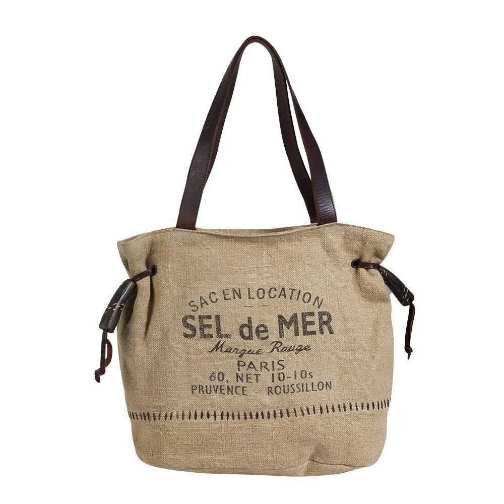 Sel de Mer Gathered Strap Tote Bag