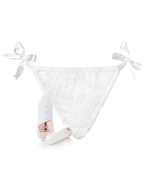 Sensuelle Pleasure Panty Bullet W-remote Control - 15 Function White