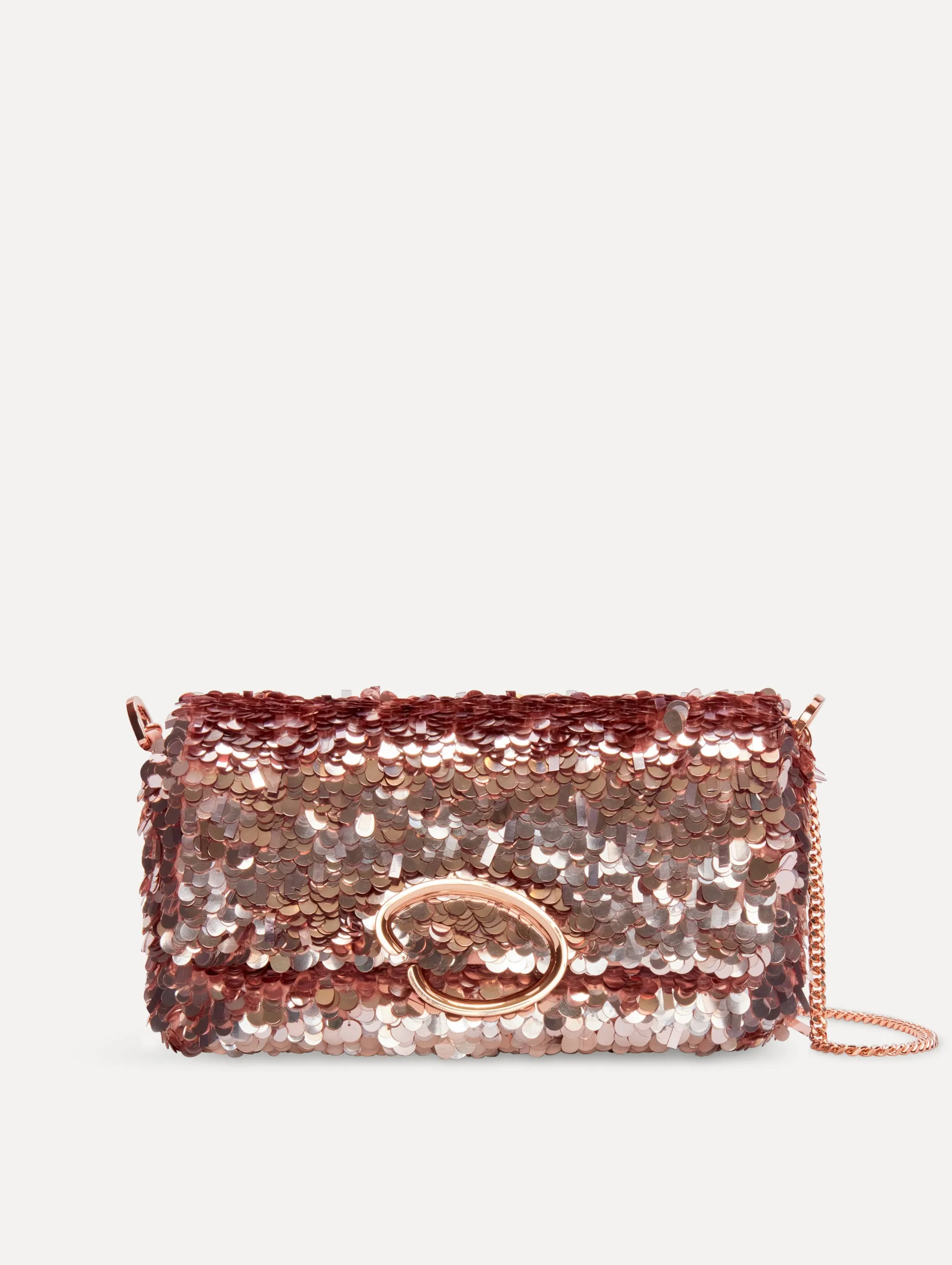 Sequin Embroidered Shoulder Bag