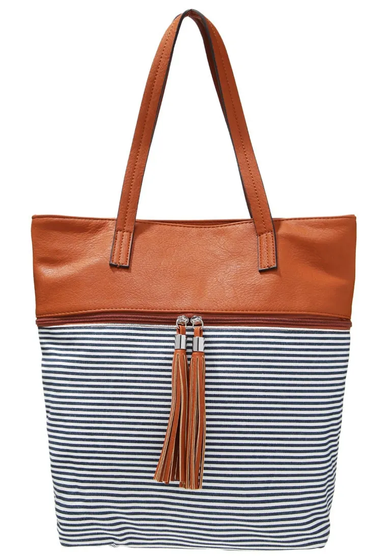 Shopping Bag  cognac blue