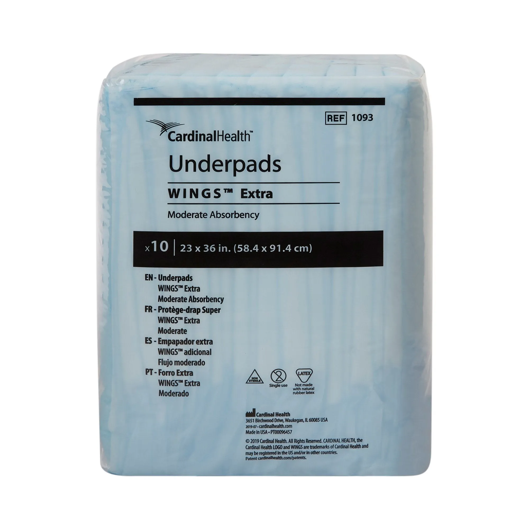 Simplicity Extra Underpad, Disposable, 23 X 36 Inch, Moderate Absorbency, Blue