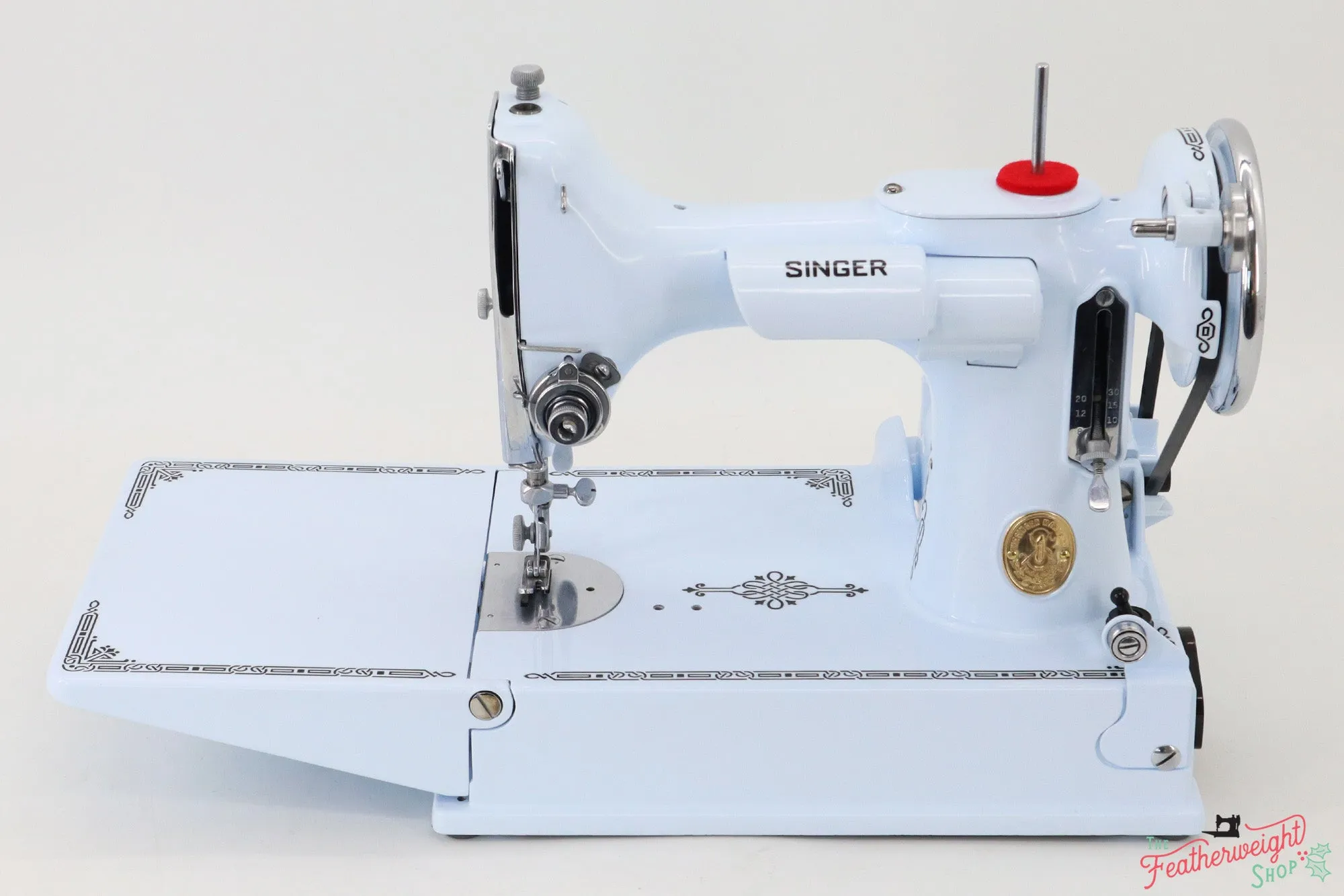 Singer Featherweight 221, AE000*** - Fully Restored in Cinderella Blue