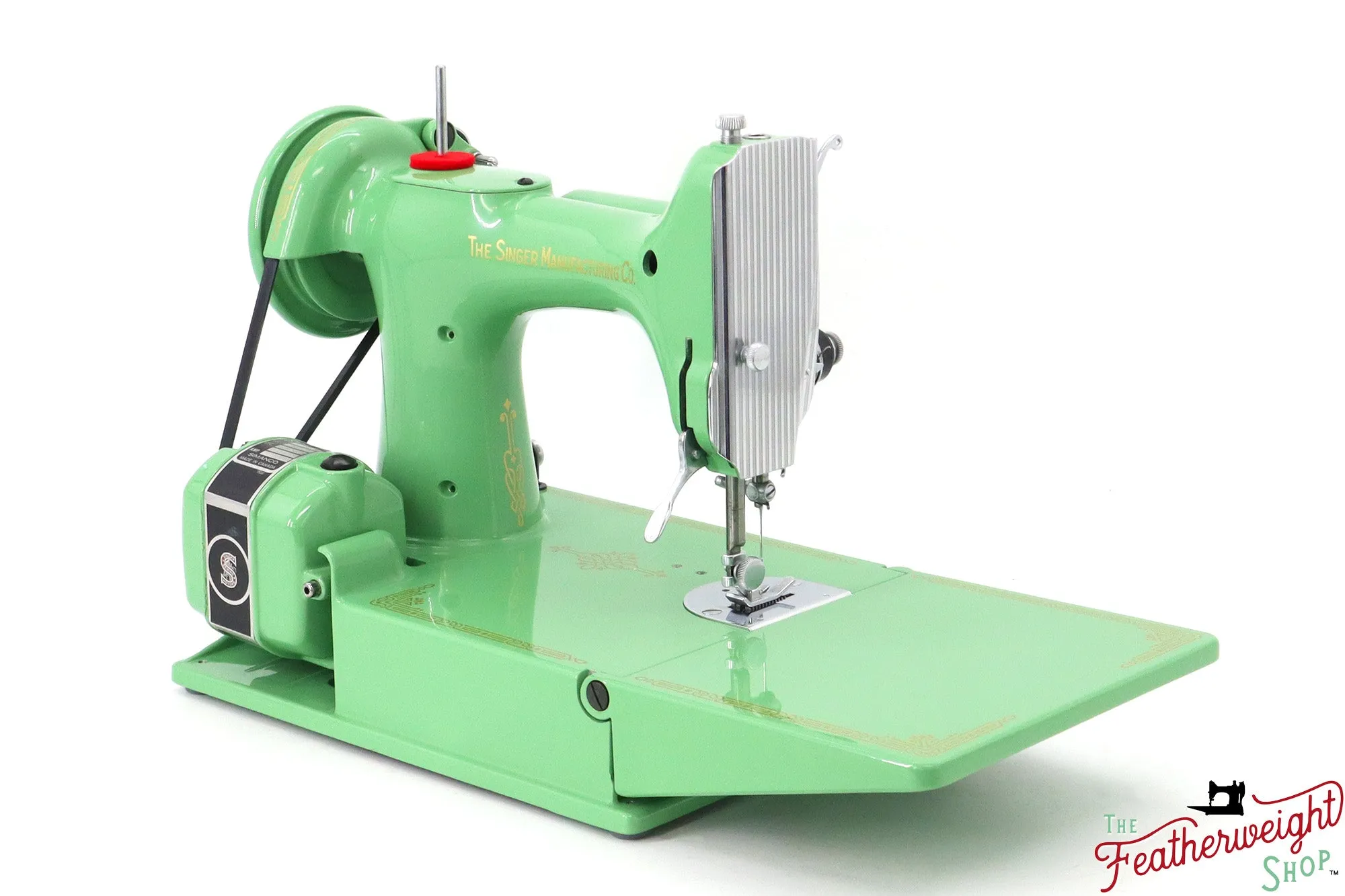 Singer Featherweight 221, AH211*** - Fully Restored in Art Deco Green