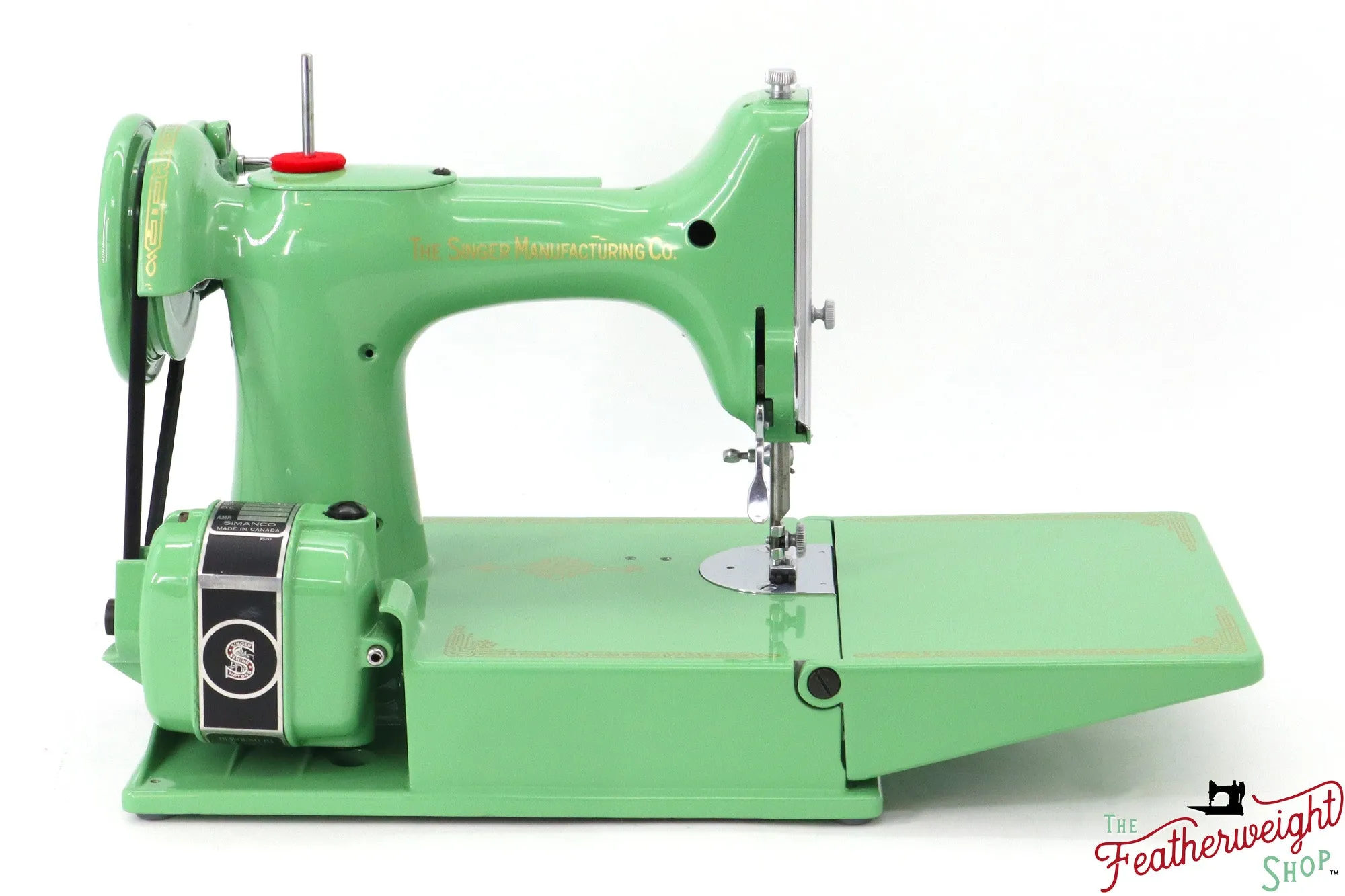 Singer Featherweight 221, AH211*** - Fully Restored in Art Deco Green