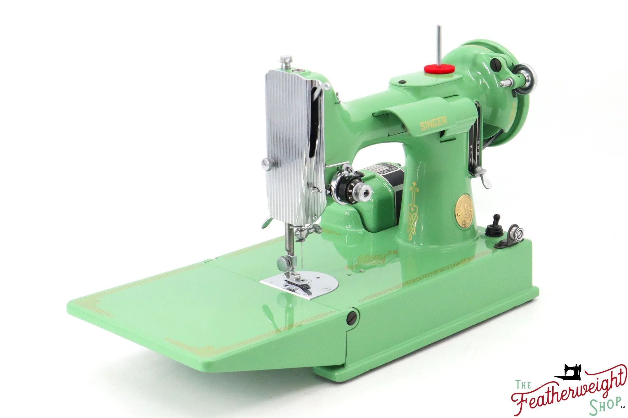 Singer Featherweight 221, AH211*** - Fully Restored in Art Deco Green