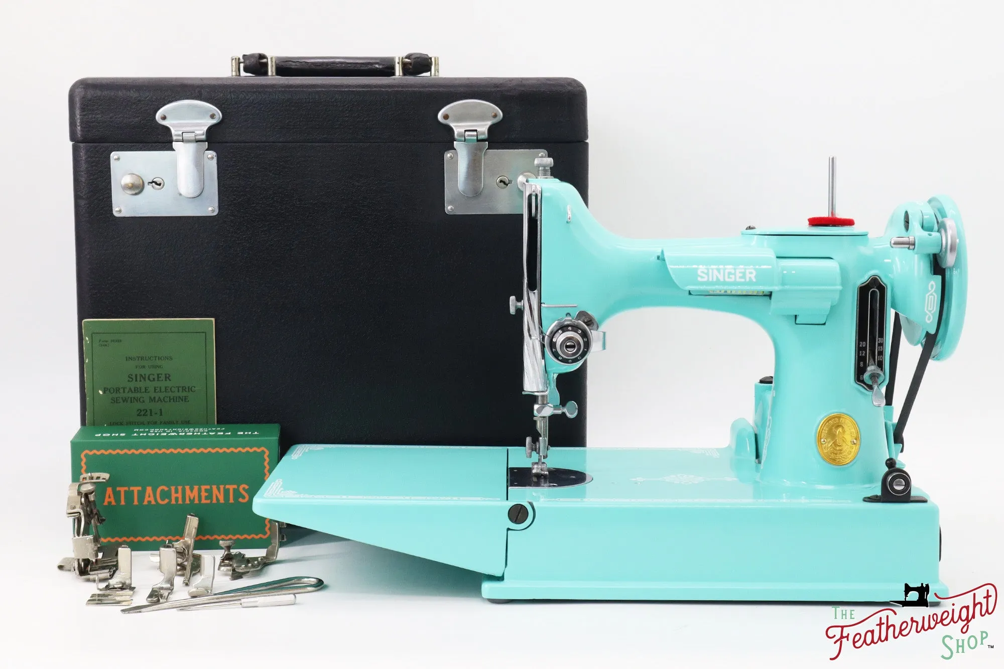 Singer Featherweight 221, AH431*** - Fully Restored in Tiffany Blue