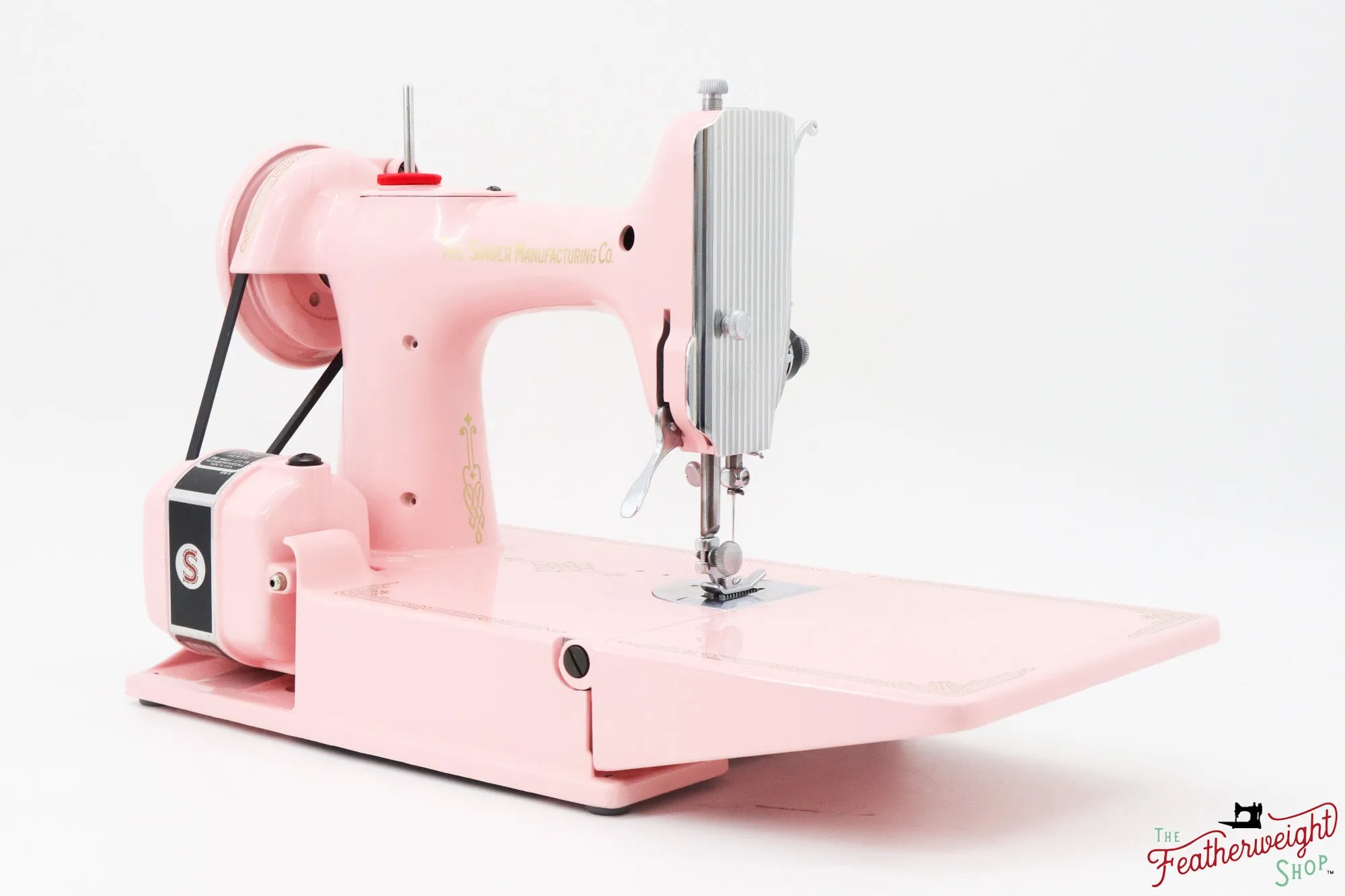 Singer Featherweight 221, AJ205*** - Fully Restored in Rosy Posy Pink