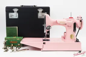 Singer Featherweight 221, AJ205*** - Fully Restored in Rosy Posy Pink