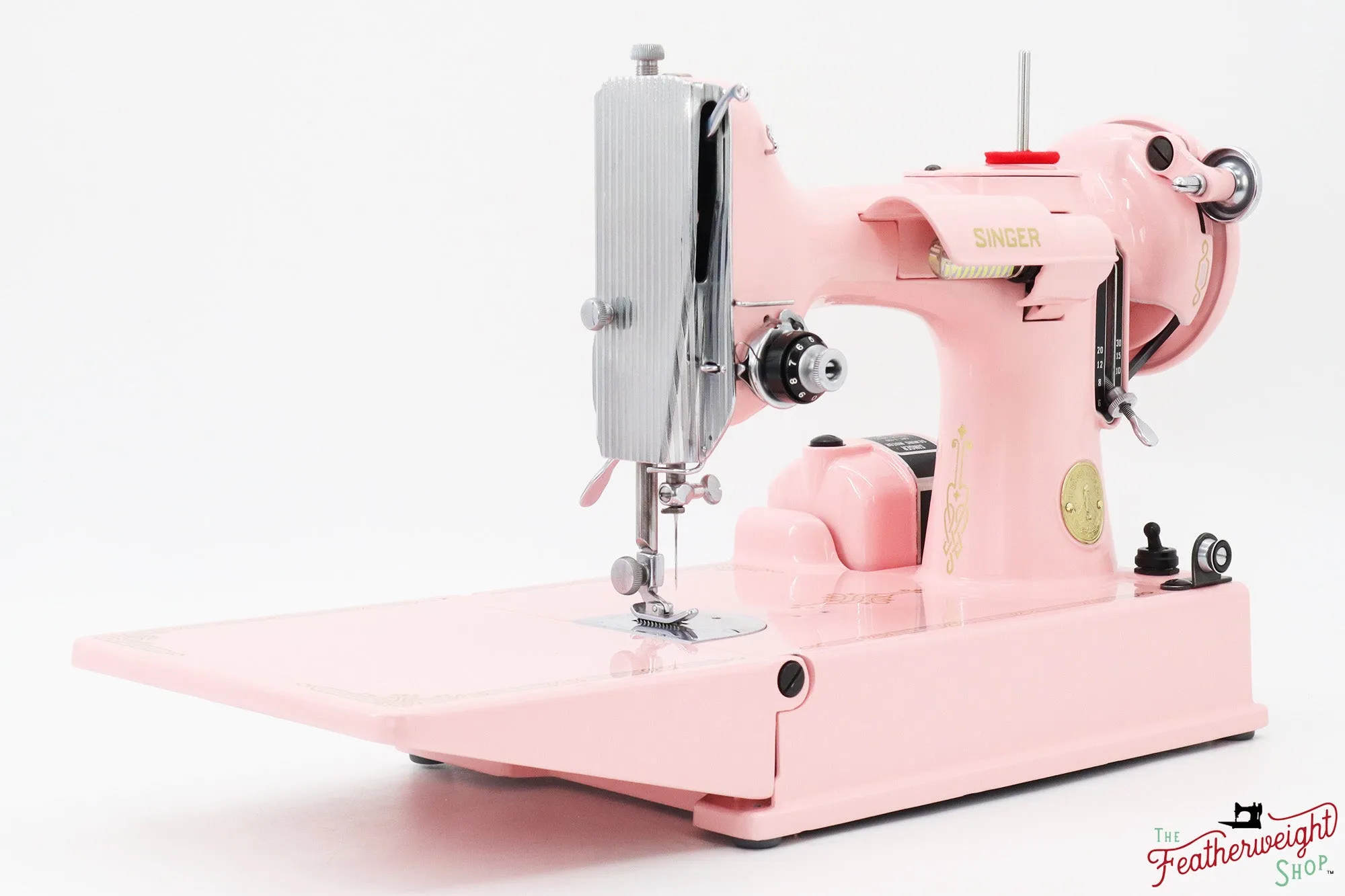 Singer Featherweight 221, AJ205*** - Fully Restored in Rosy Posy Pink