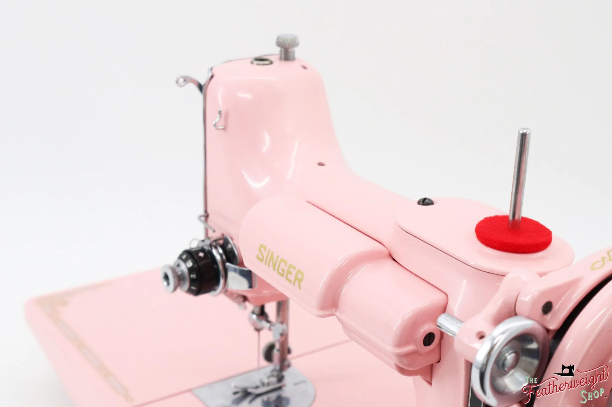 Singer Featherweight 221, AJ205*** - Fully Restored in Rosy Posy Pink