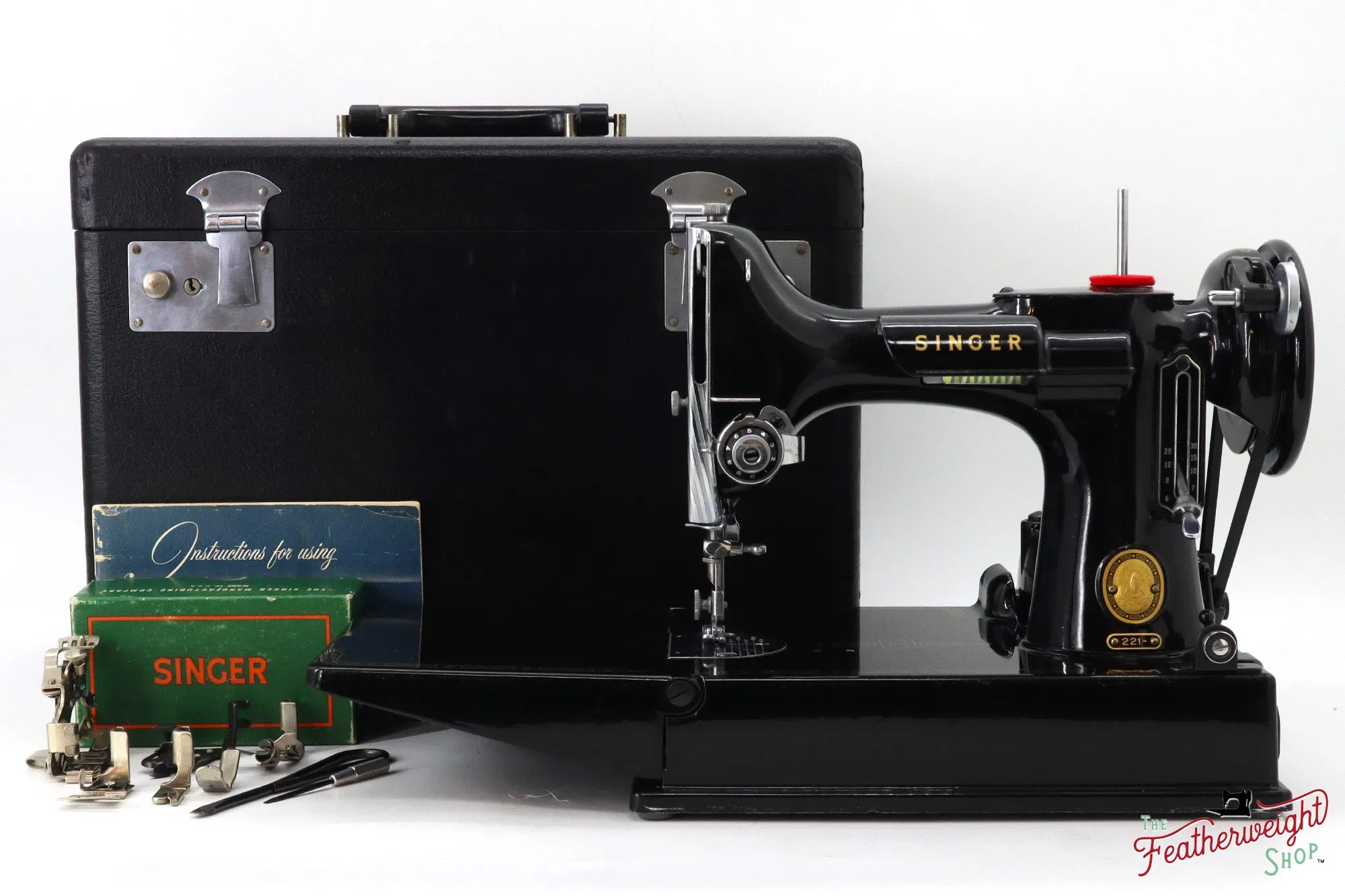 Singer Featherweight 221 Sewing Machine, AM154** - 1955