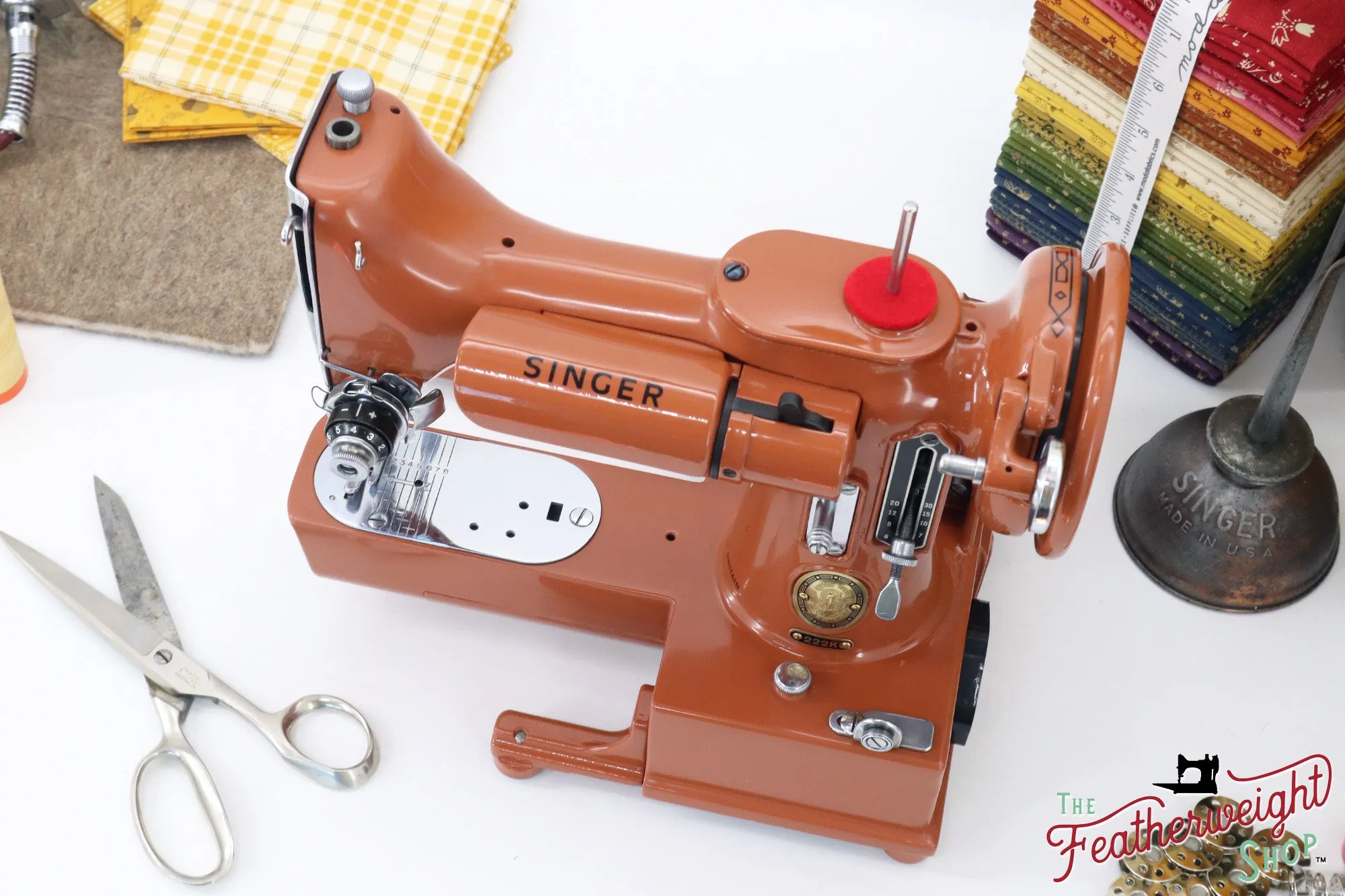 Singer Featherweight 222K - EJ6184** - Fully Restored in Pumpkin Spice