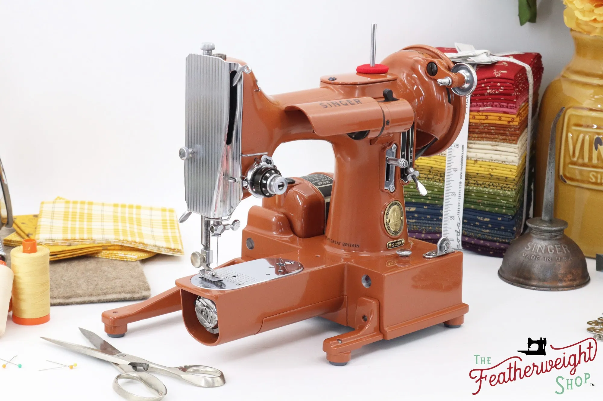 Singer Featherweight 222K - EJ6184** - Fully Restored in Pumpkin Spice