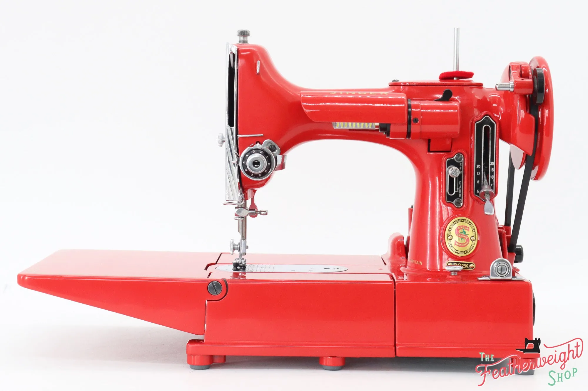 Singer Featherweight 222K Red 'S' - ES1655** - Fully Restored in Liberty Red