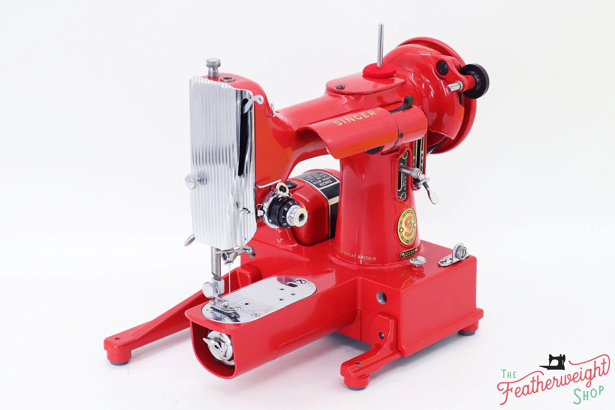 Singer Featherweight 222K Red 'S' - ES1655** - Fully Restored in Liberty Red