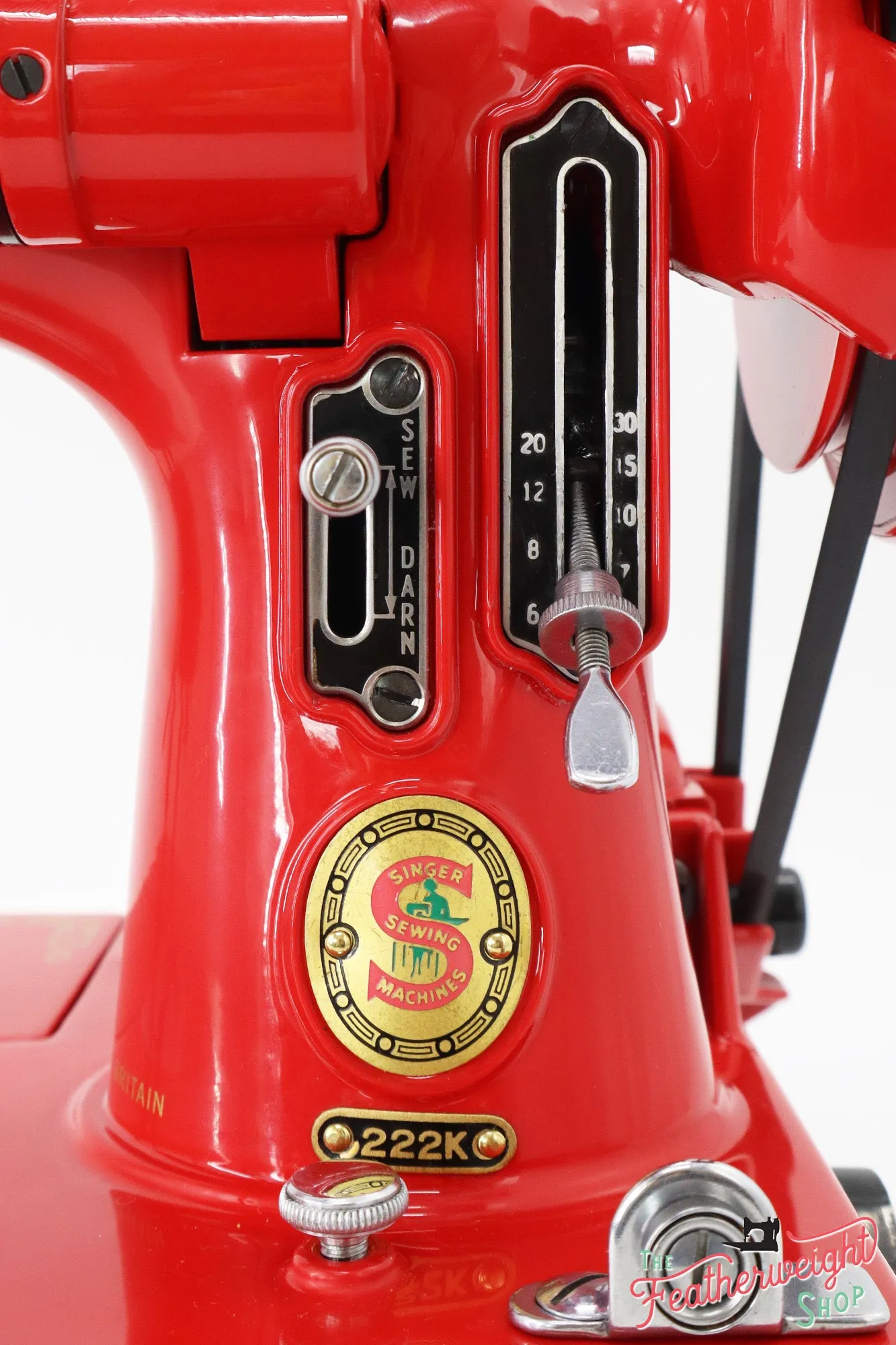 Singer Featherweight 222K Red 'S' - ES1655** - Fully Restored in Liberty Red