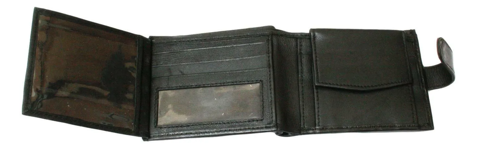 Spaniel Head Leather Wallet In Black Or Brown