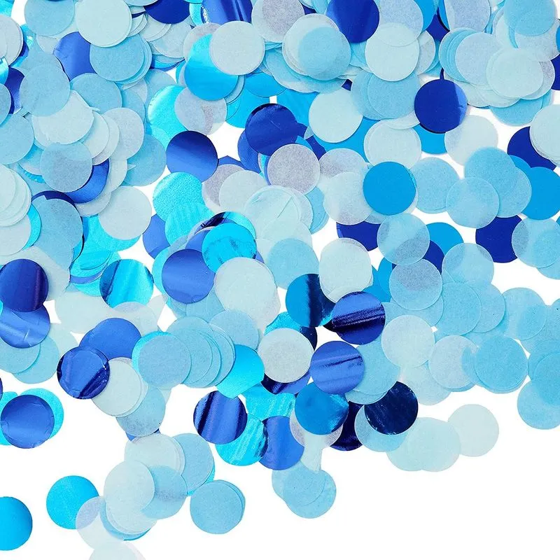 Sparkle and Bash Table Confetti 1 Inch Tissue Circles (4 Ounces), Blue