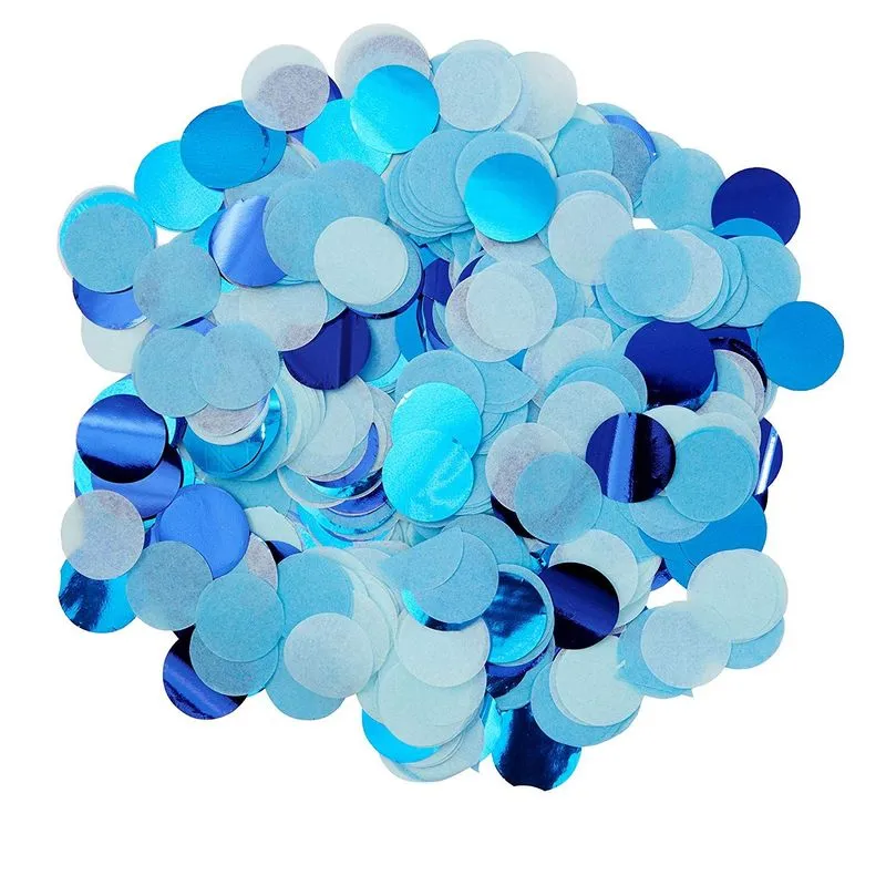 Sparkle and Bash Table Confetti 1 Inch Tissue Circles (4 Ounces), Blue