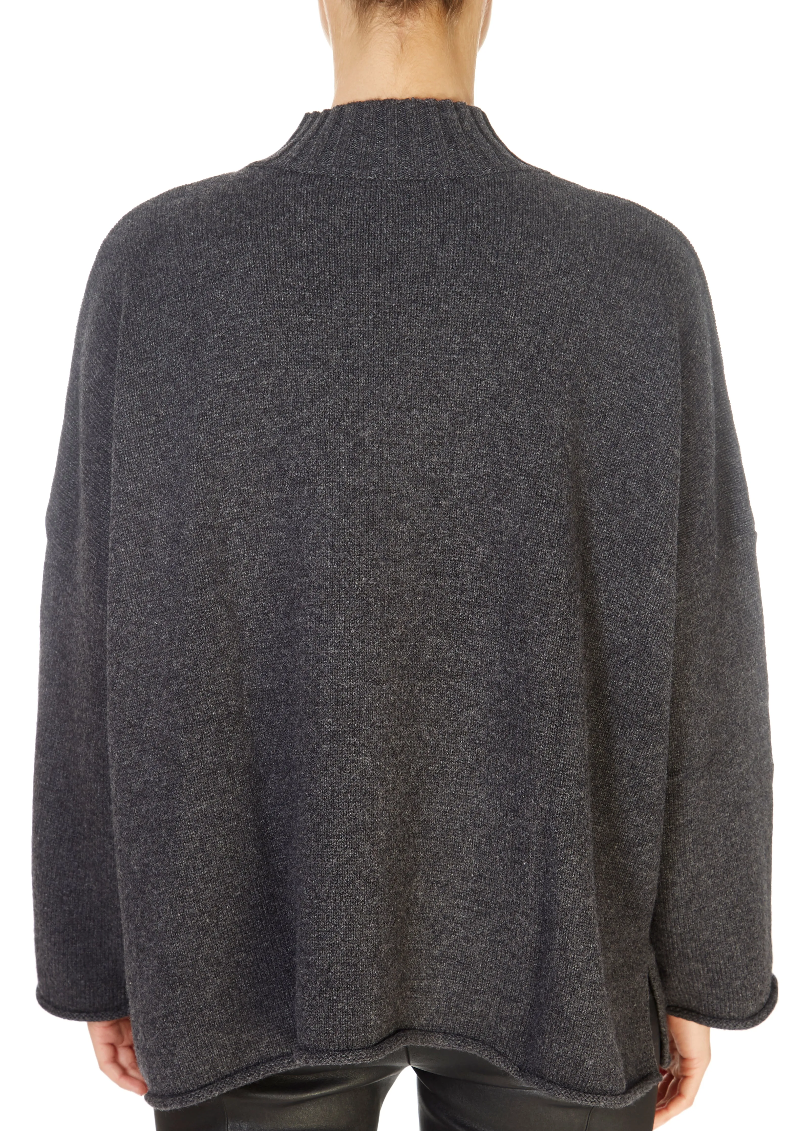 'Stella' Graphite Grey Cashmere Sweater