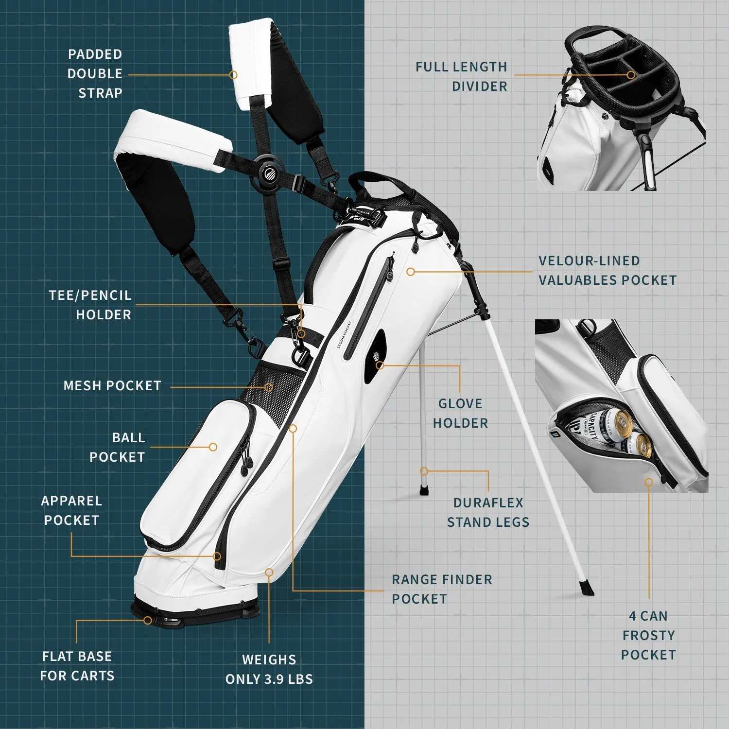 Sunday Golf El Camino S-Class | White Vegan Leather