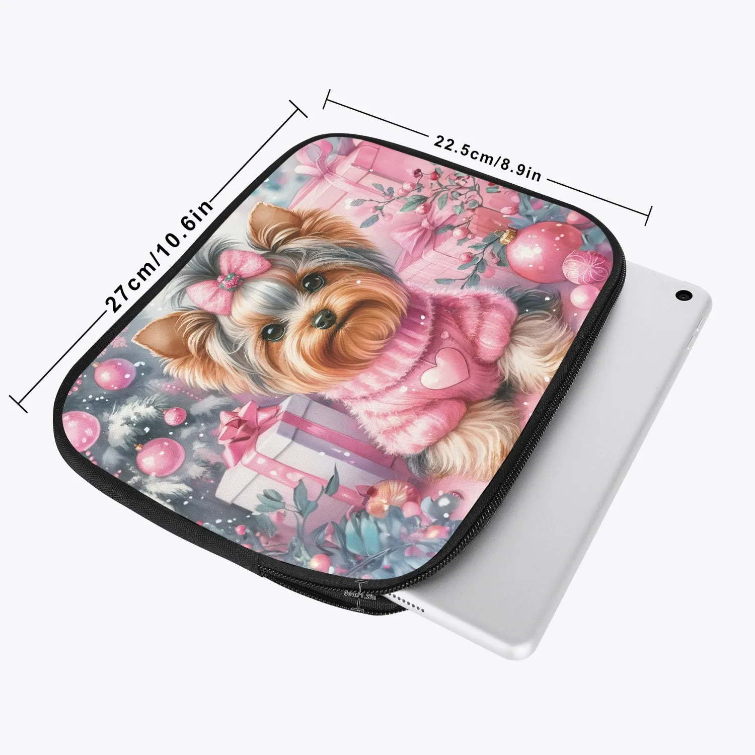 Tablet Sleeve - Christmas - Yorkshire Terrier