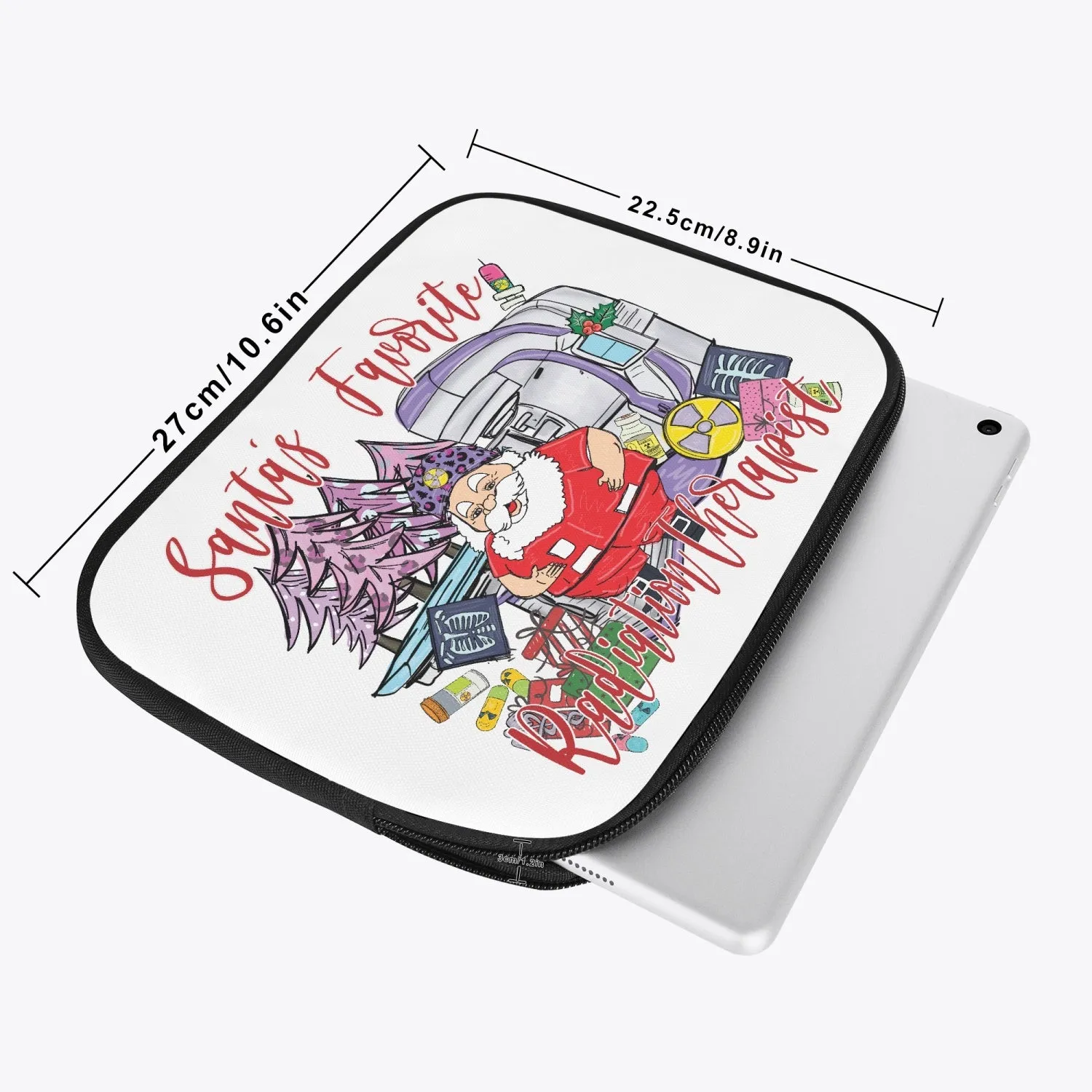 Tablet Sleeve - Santa's Favorite Radiation Therapist, awd-544